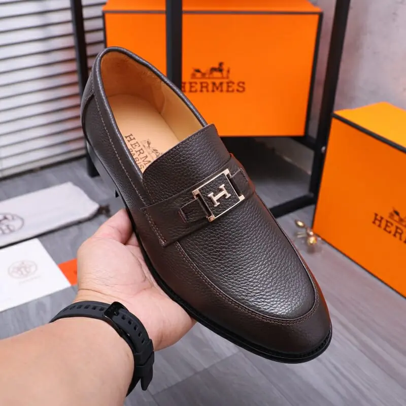 hermes cuir chaussures pour homme s_122127b4